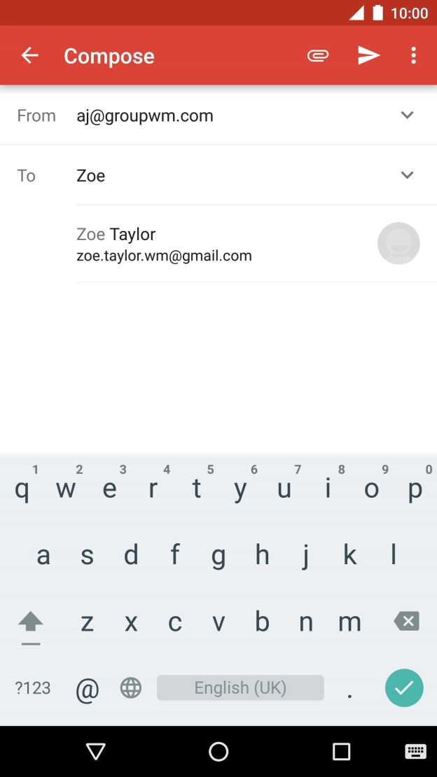 Press the required contact.
