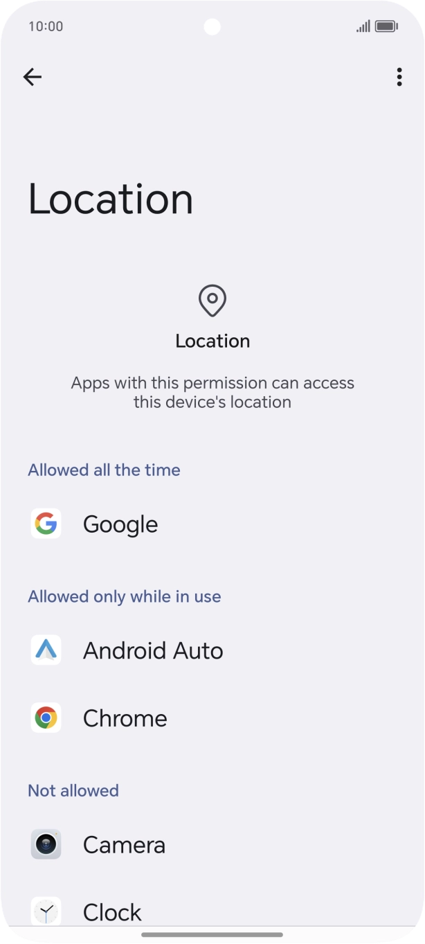 Press the required app. Press the required app.