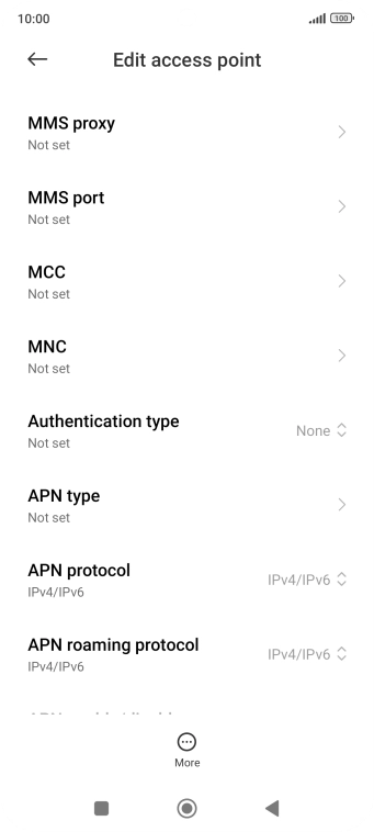 Press MMS proxy.