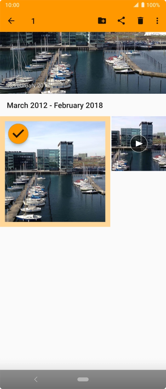 Press the menu icon.