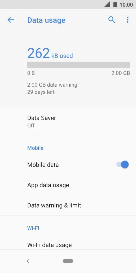 The total data usage is displayed.