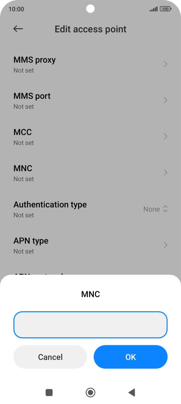 Key in 10 and press OK.