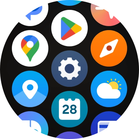 Press the settings icon. Press the settings icon.