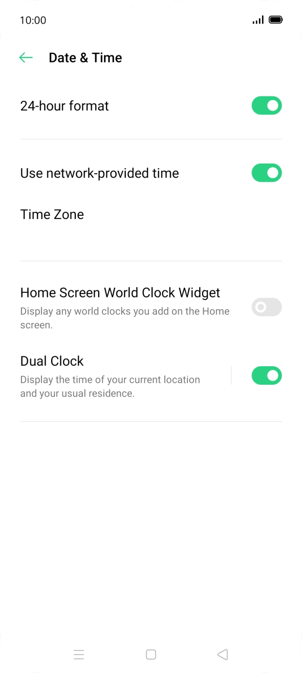 Press the Home key to return to the home screen.