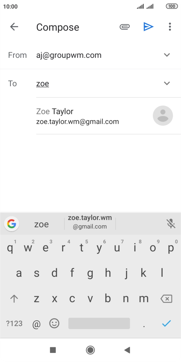 Press the required contact. Press the required contact.