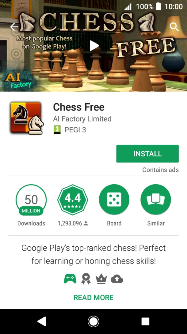 Press INSTALL and follow the instructions on the screen to install the app.