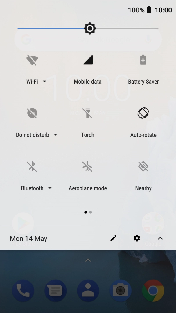 Press Aeroplane mode to turn the function on or off. Press Aeroplane mode to turn the function on or off.