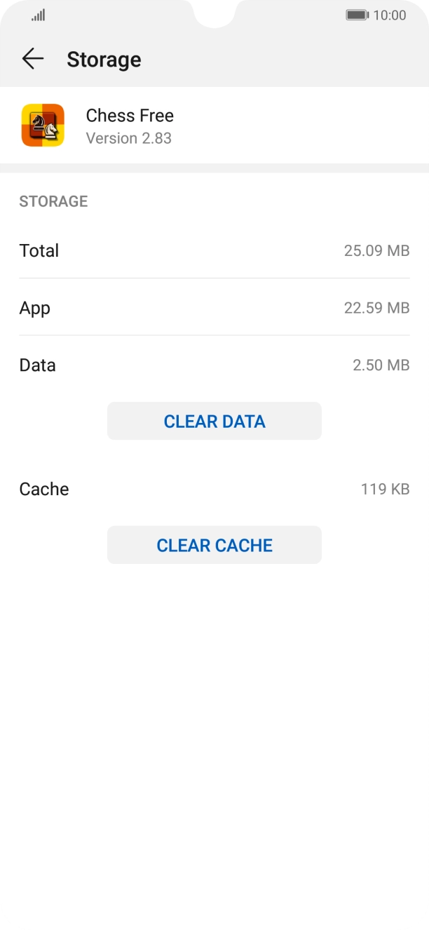 Press CLEAR CACHE.