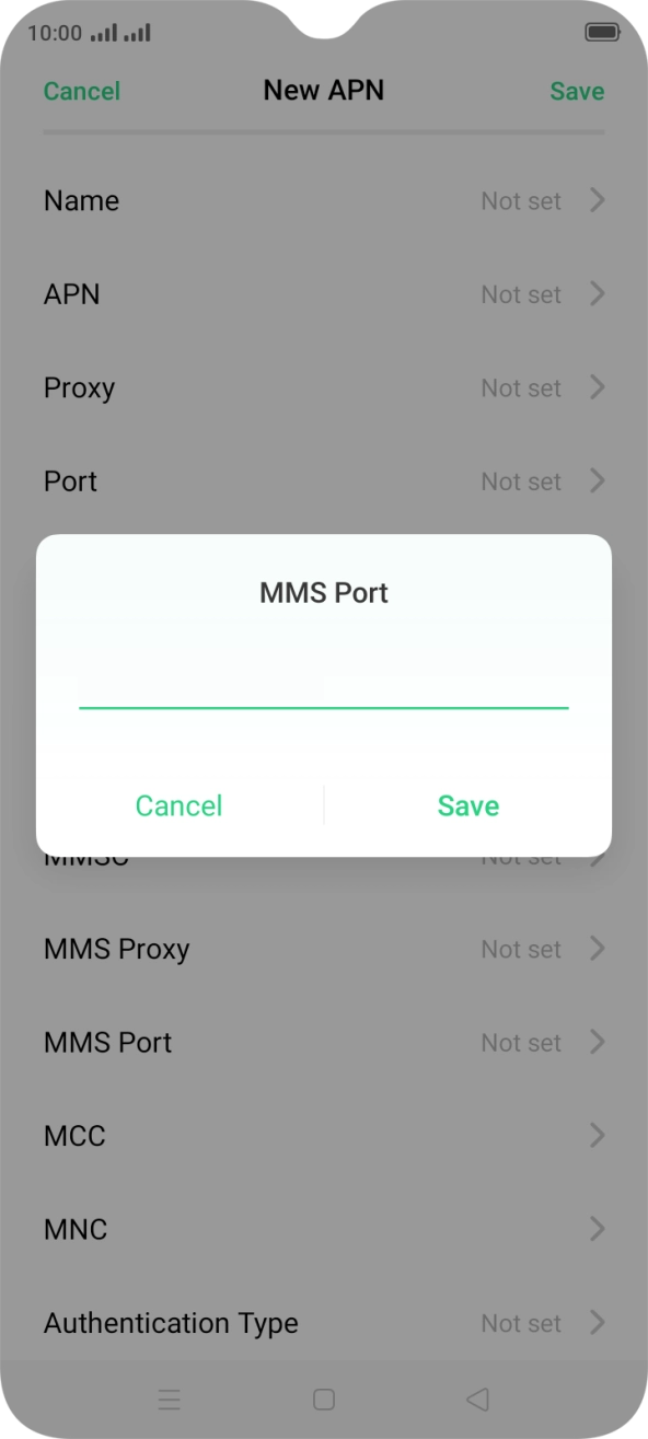 Key in 8080 and press Save.