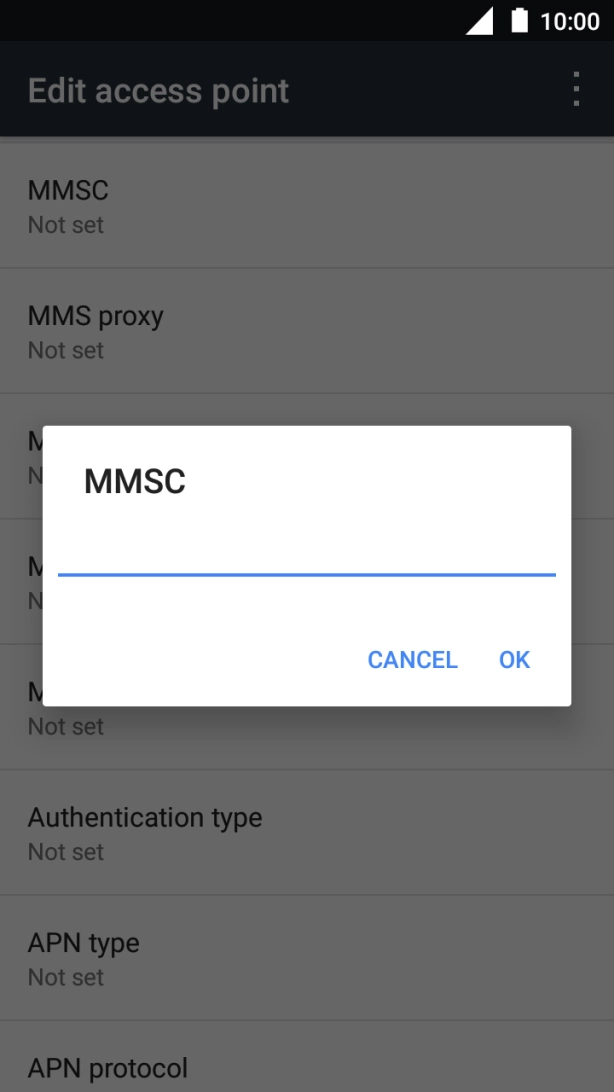 Key in http://mmsc.mms.o2.co.uk:8002 and press OK. Key in http://mmsc.mms.o2.co.uk:8002 and press OK.