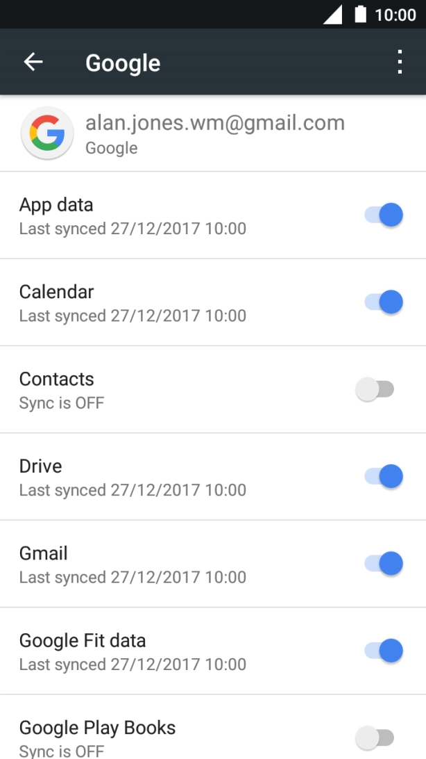 Press the indicator next to 'Contacts' to turn on the function.