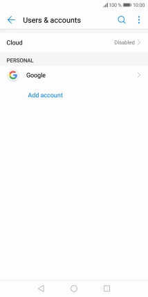 Press the required account.