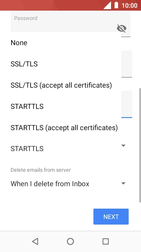Press None to turn off the function.