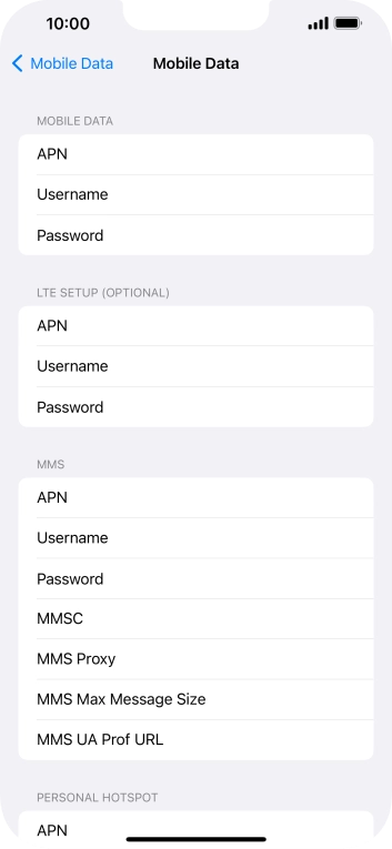 Press APN and key in wap.o2.co.uk.