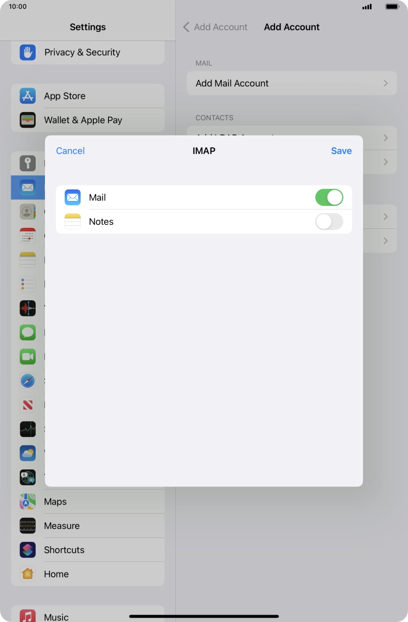 Press Save. Your email account has now been set up. To select more settings for incoming and outgoing server, proceed with the following steps. Press Save. Your email account has now been set up. To select more settings for incoming and outgoing server, proceed with the following steps.
