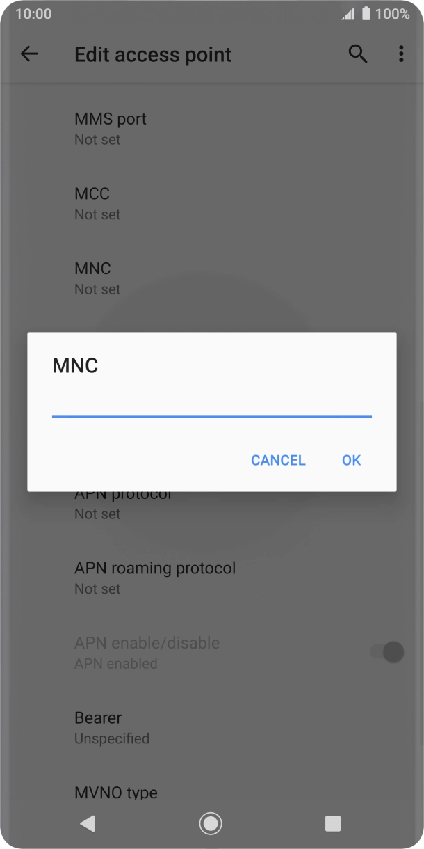 Key in 10 and press OK. Key in 10 and press OK.