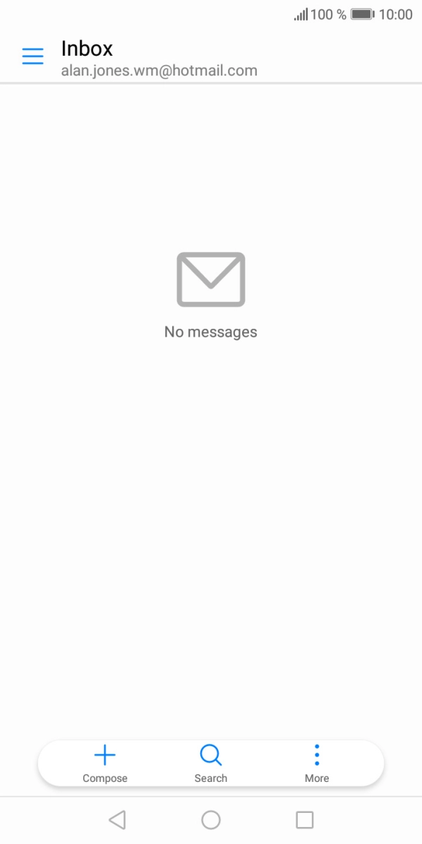 If this screen is displayed, you email account has been recognised and set up automatically. Follow the instructions on the screen to key in more information and finish setting up your phone. If this screen is displayed, you email account has been recognised and set up automatically. Follow the instructions on the screen to key in more information and finish setting up your phone.