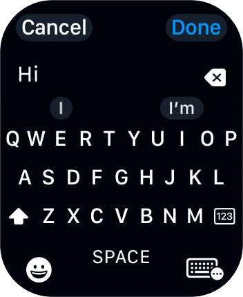 Press the input icon.