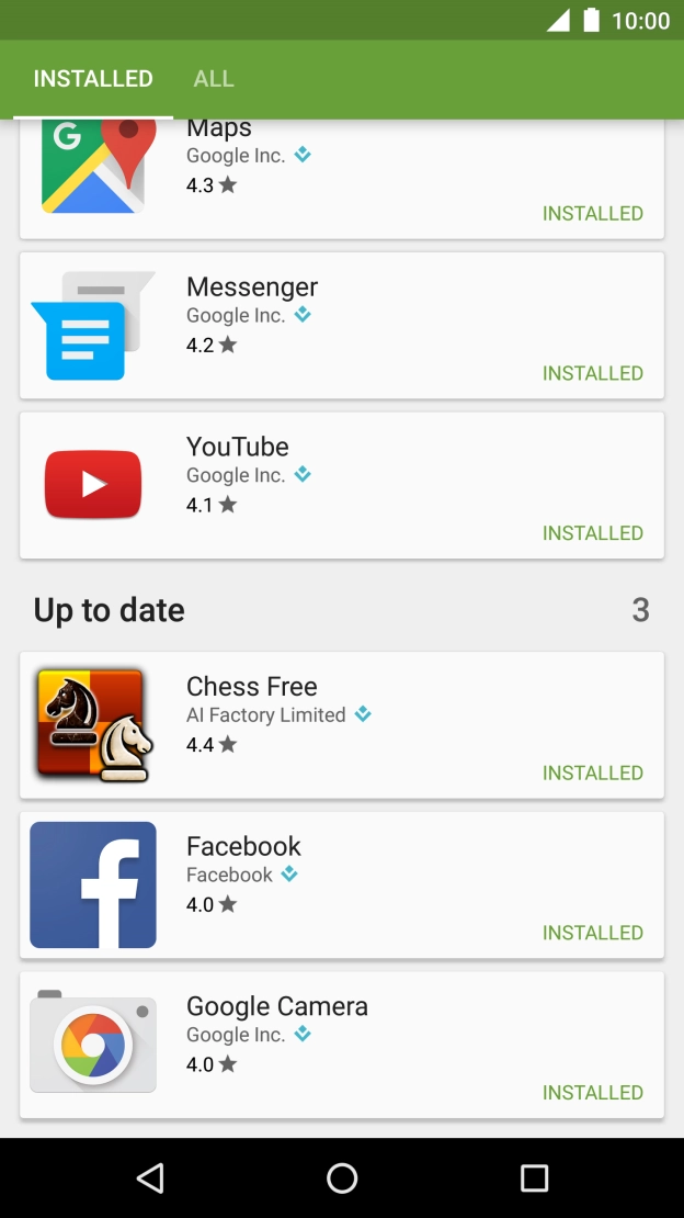 Press the required app.