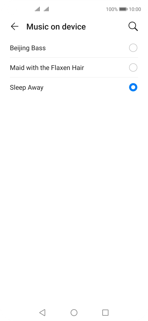 Once you've found a ring tone you like, press the Return key.
