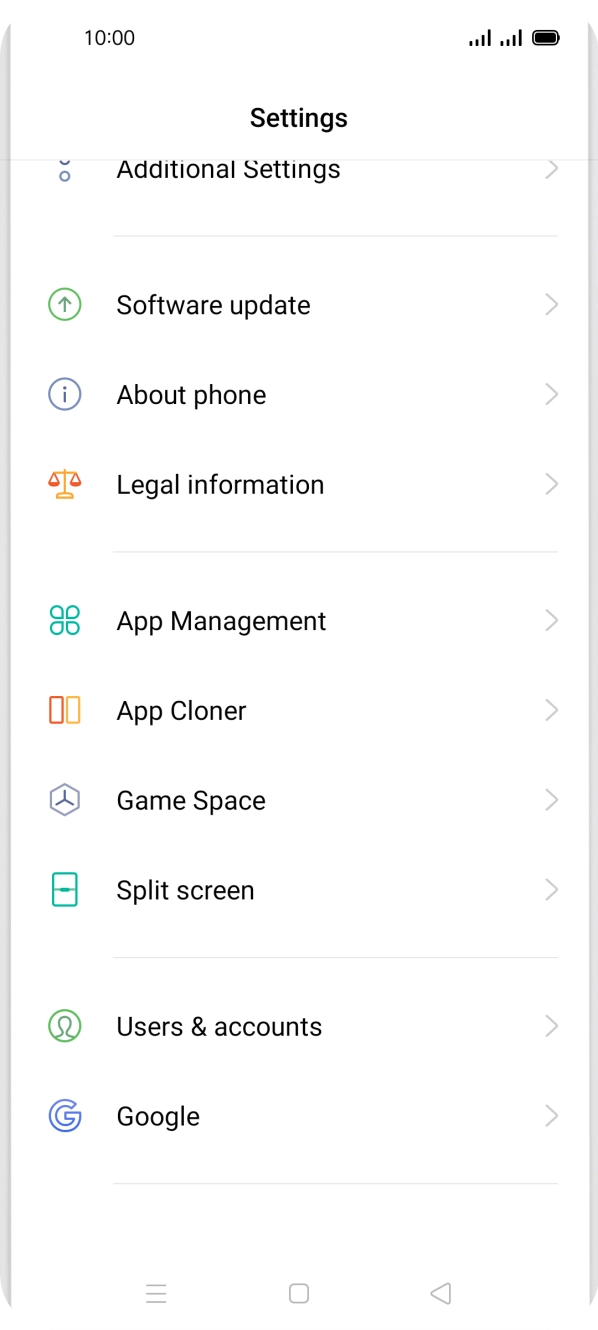 Press Users & accounts. Press Users & accounts.