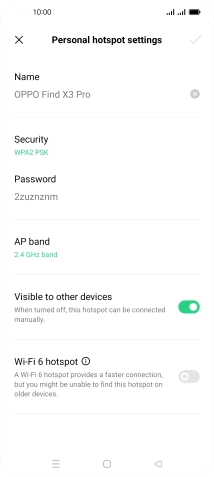 Press the field below 'Name' and key in the required name.