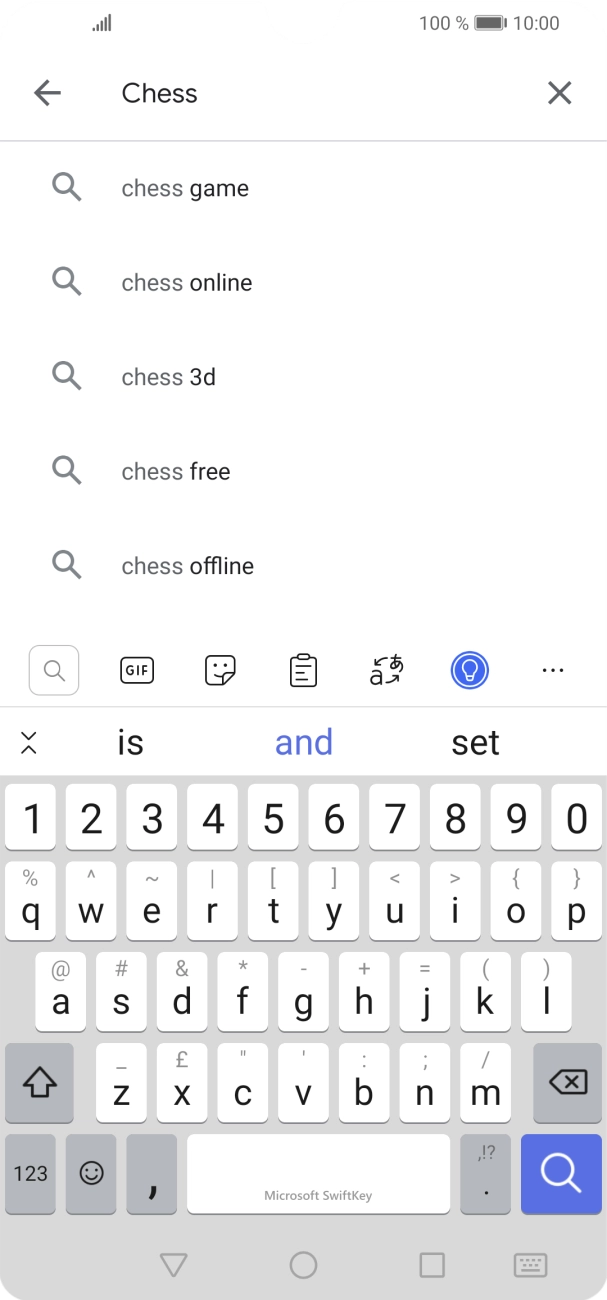 Key in the name or subject of the required app and press the search icon. Key in the name or subject of the required app and press the search icon.