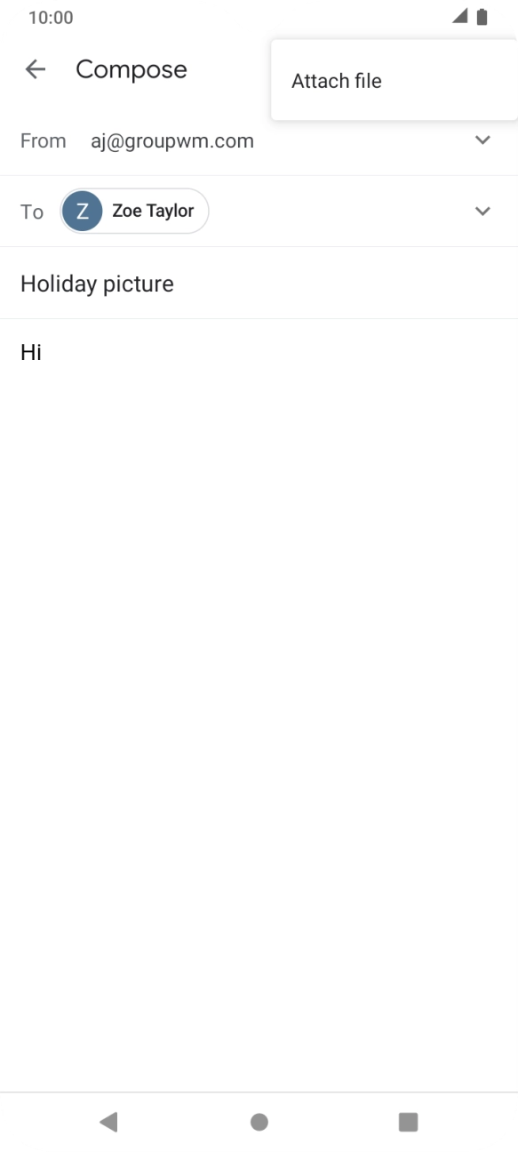 Press Attach file and go to the required folder.