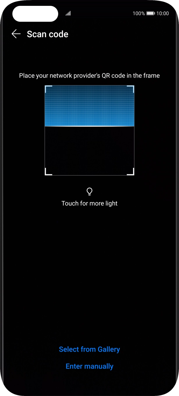 Place the QR code you've received inside the phone camera frame to scan the code.