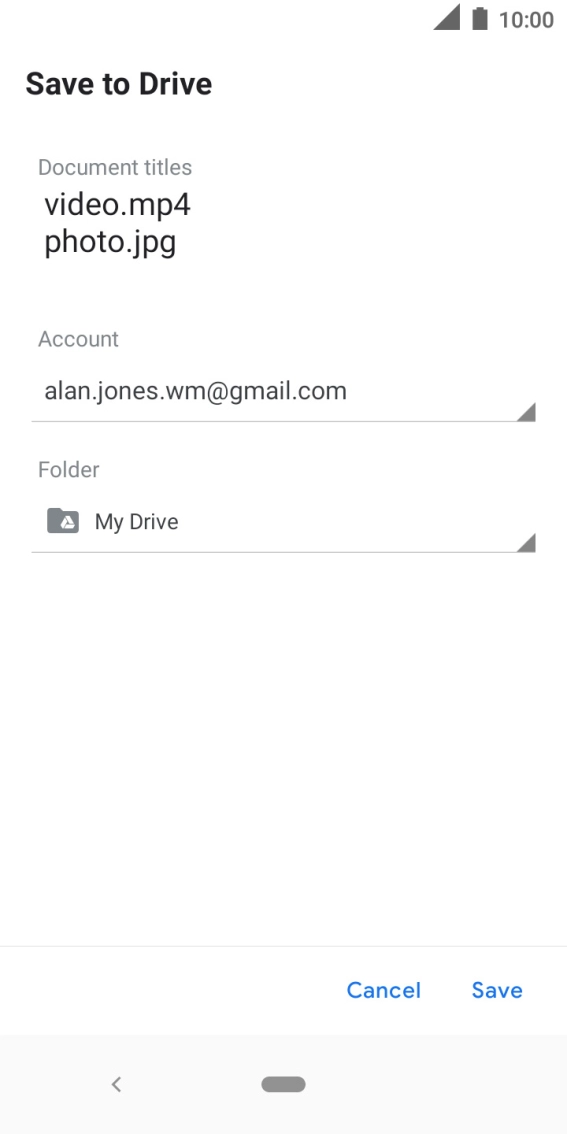 Press the field below 'Folder' and go to the required folder. Press the field below 'Folder' and go to the required folder.