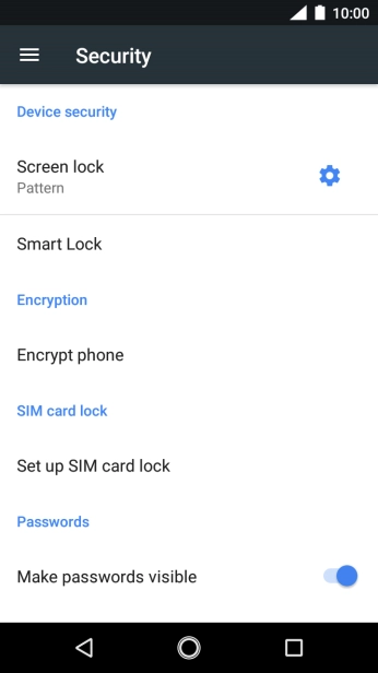 Press Screen lock and key in the current phone lock code.