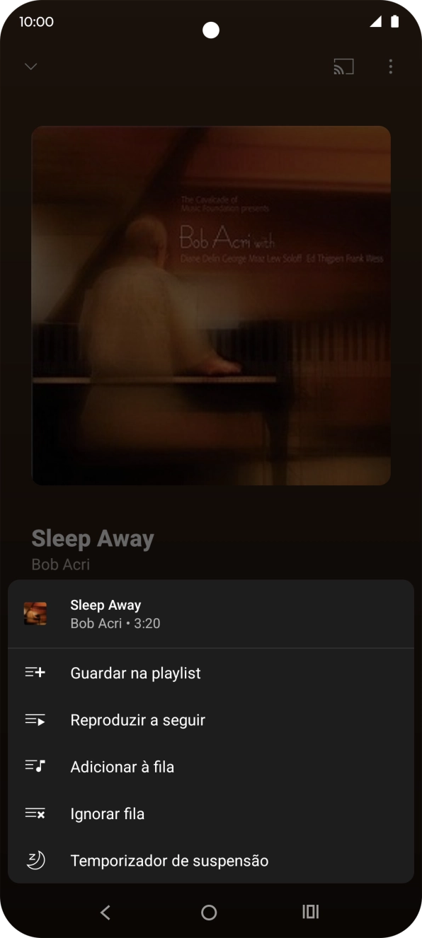 Prima o ícone para adicionar.