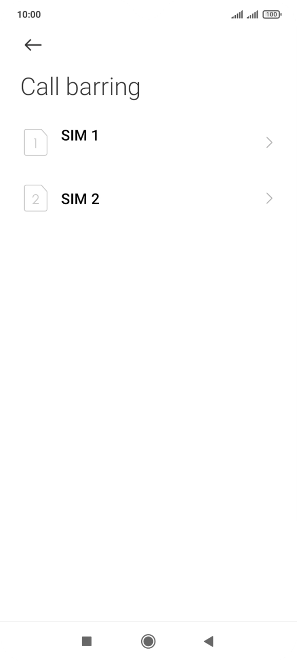 Press the required SIM.