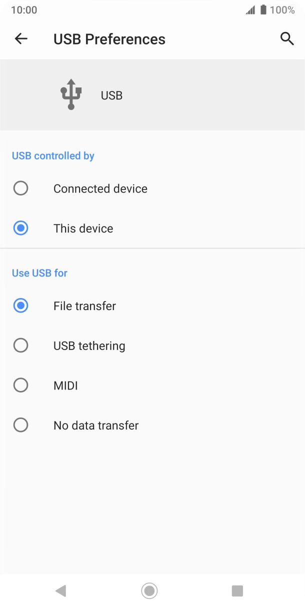 Press File transfer.