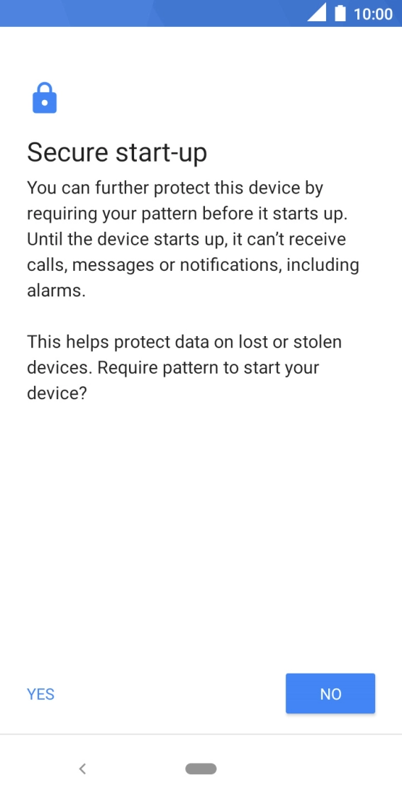 Press the required setting. Press the required setting.