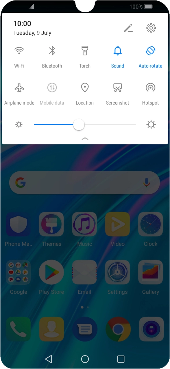 Press Mobile data to turn the function on or off.