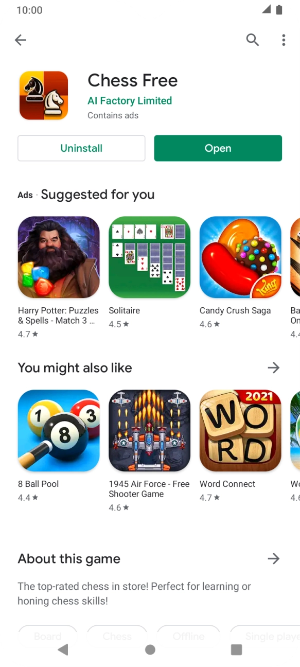 Press the Home key to return to the home screen.
