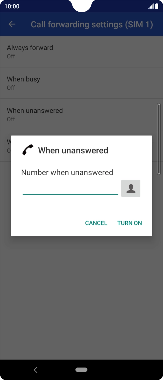Key in 901 and press TURN ON.