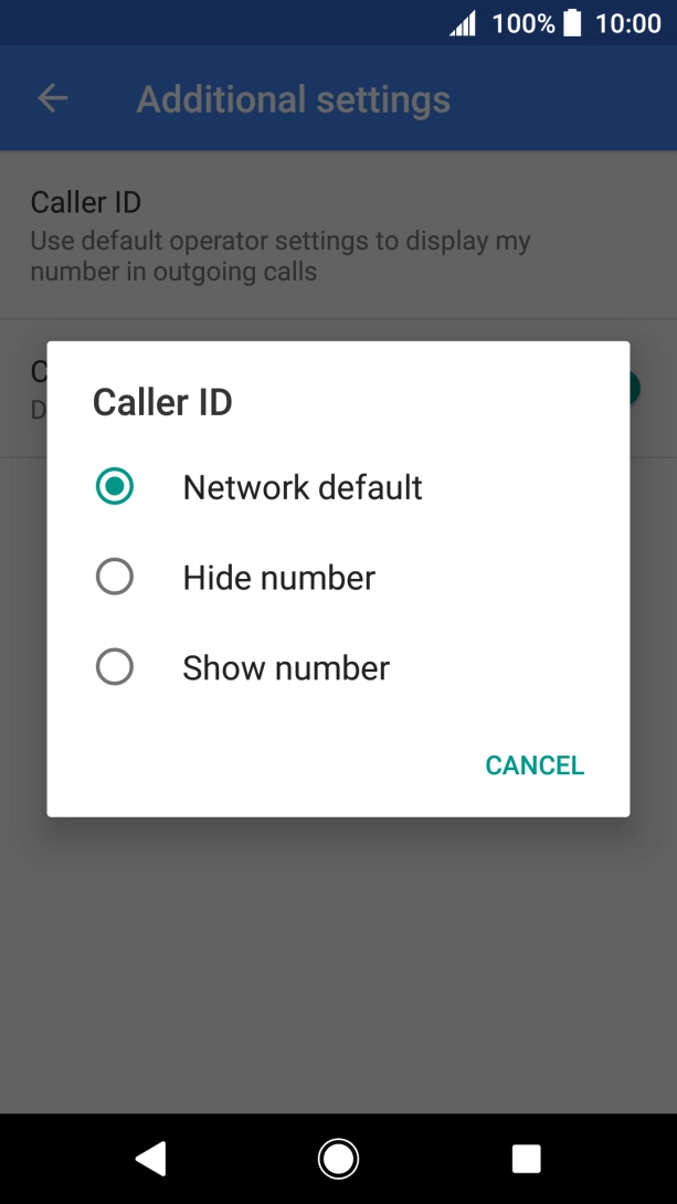 Press Show number to turn on caller identification.