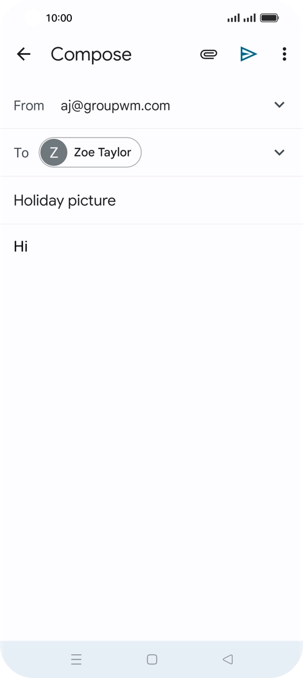 Press the attachment icon.