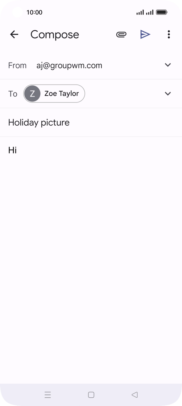 Press the attachment icon.