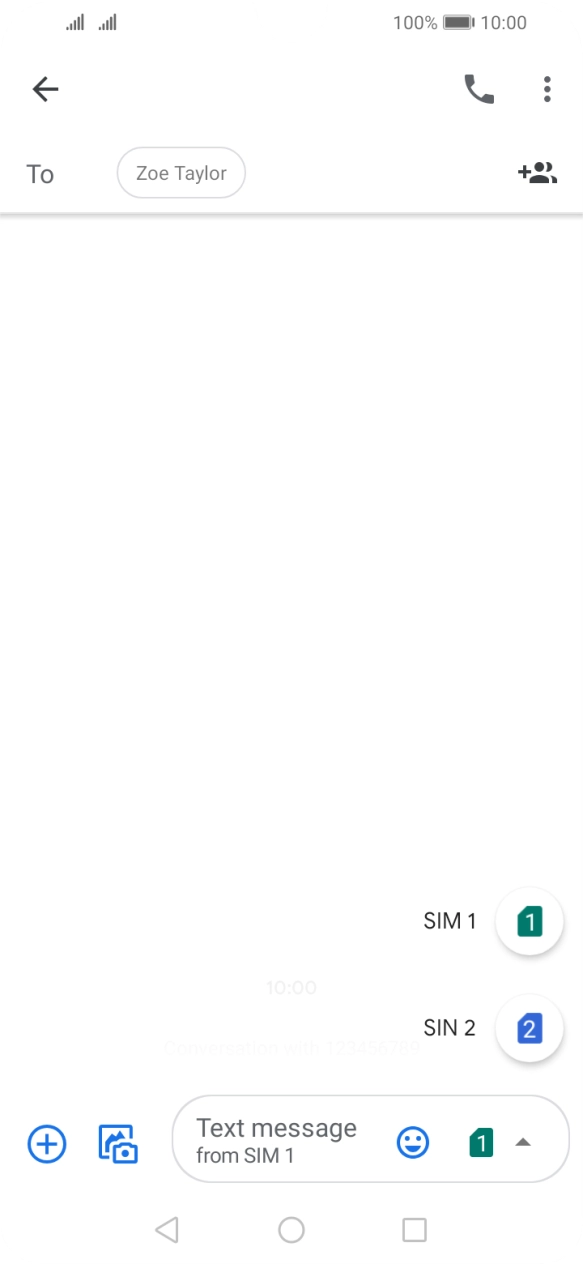 Press the required SIM.