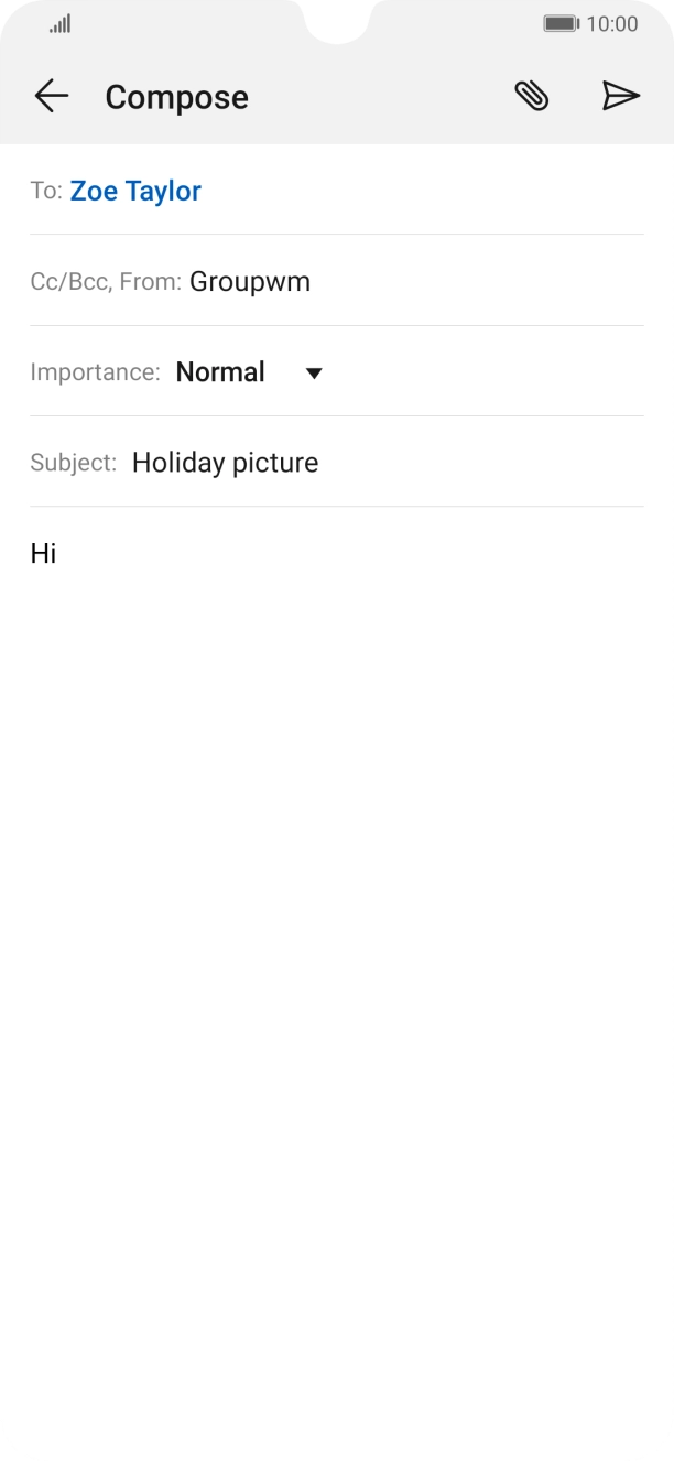 Press the attachment icon.