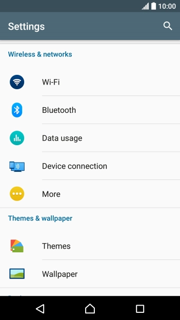 Press Data usage.