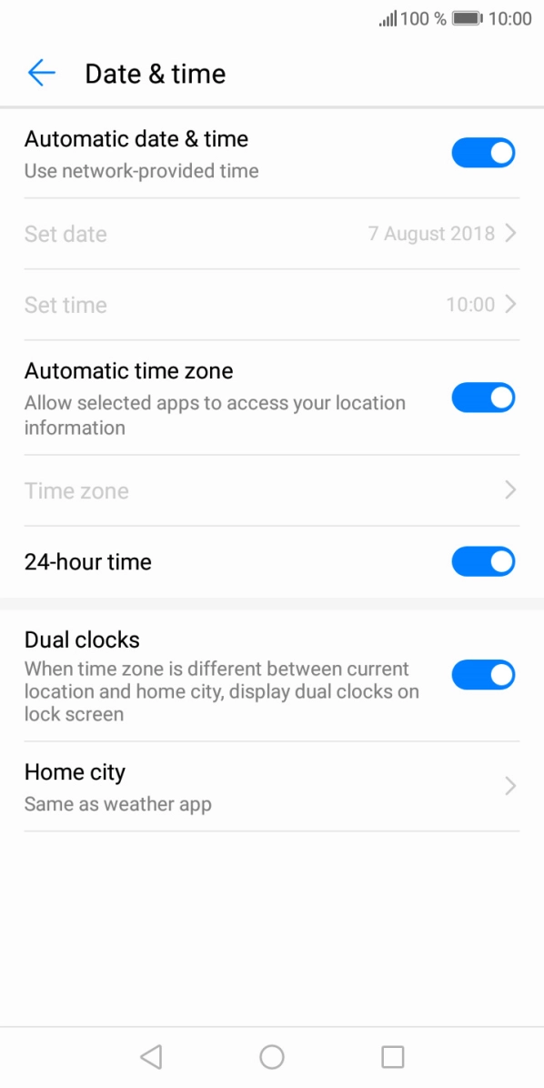 Press the Home key to return to the home screen.