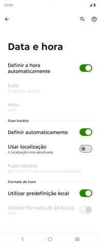 Prima a tecla de início para terminar e voltar ao ecrã inicial.
