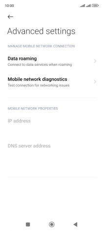 Press Data roaming.