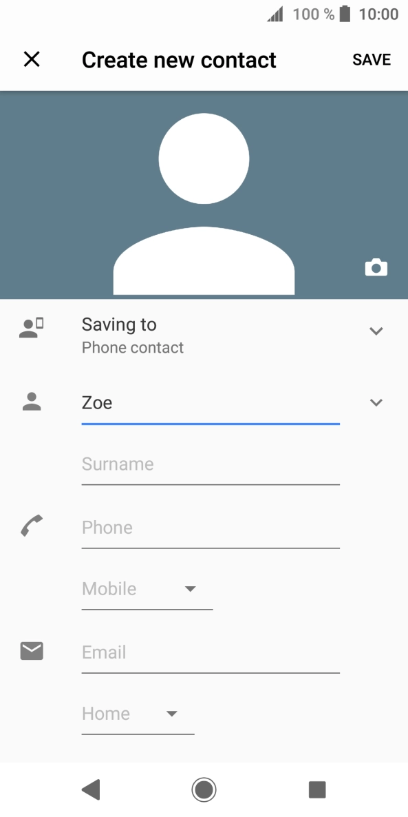 Press Surname and key in the last name.