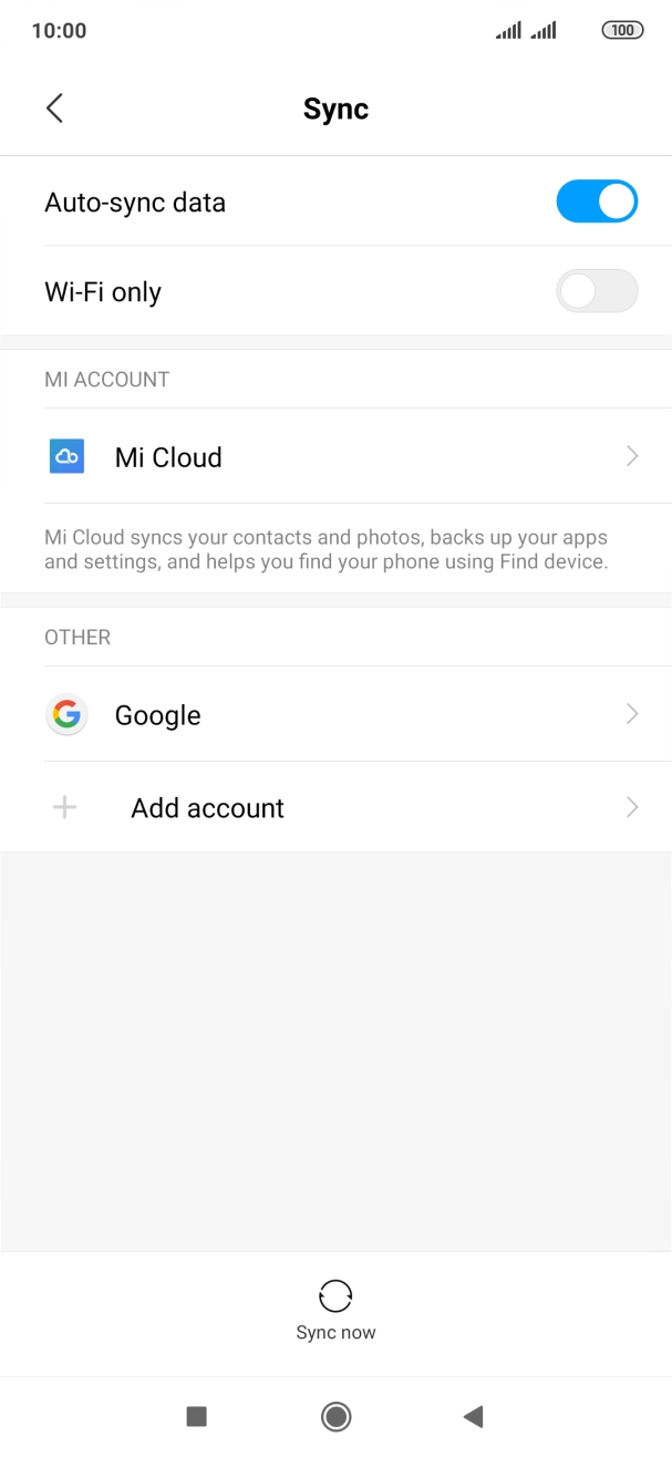 Press Add account. Press Add account.
