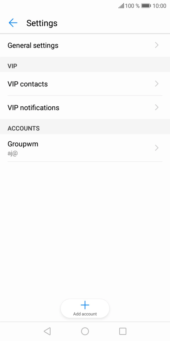 Press the required account.
